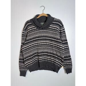 Woolrich Lambswool Vintage Fair Isle Mens M Sweater Grandpacore Preppy Academia